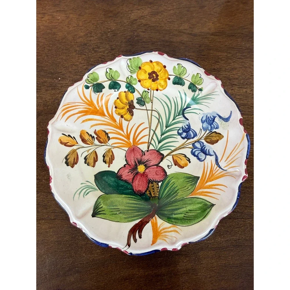 VTG Capri‎ Italy Set FOUR Floral Stoneware 7